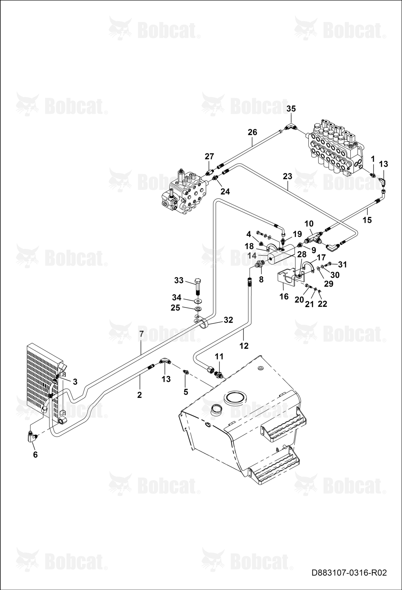 Leak Collection Block Circuit  B4B611001 - B4B611059