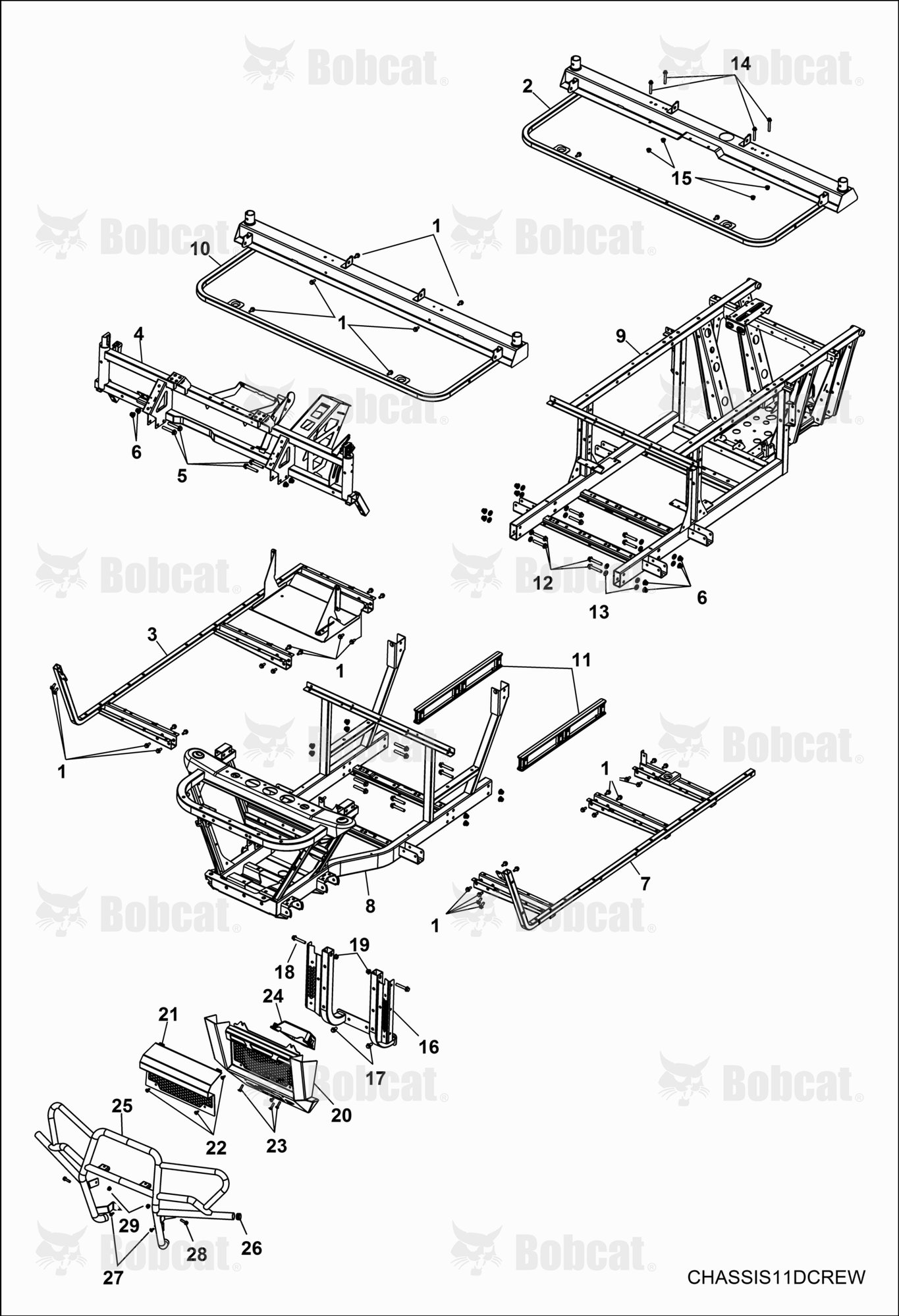 CHASSIS, Frame & Front Bumper  AJNV30371 & Above