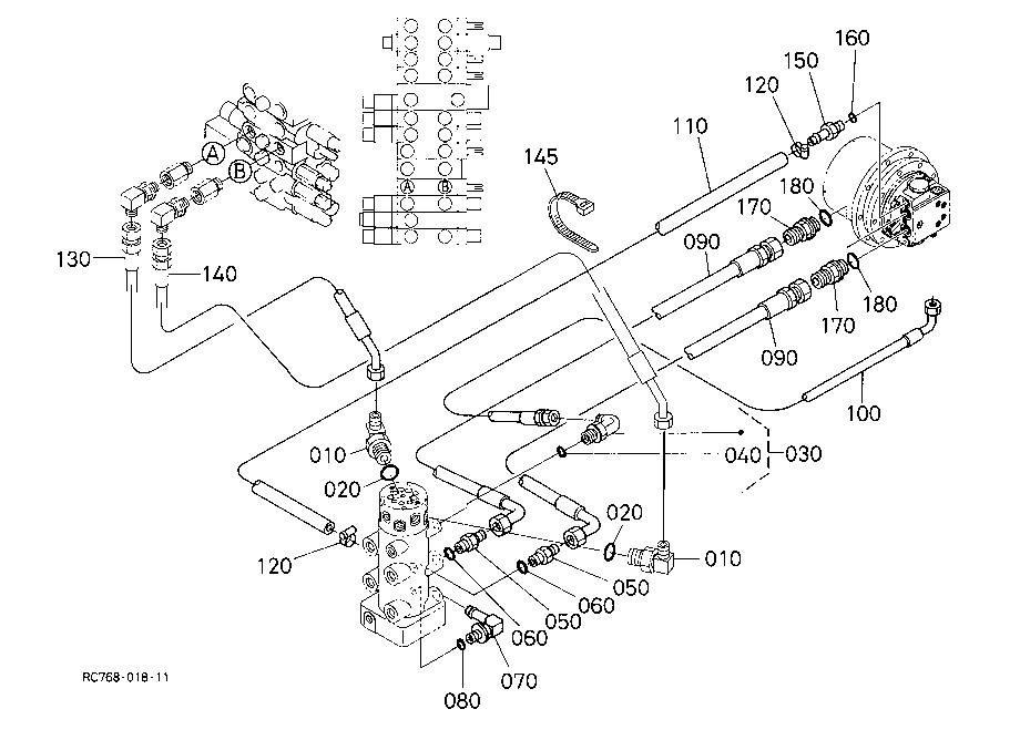 Oil Piping (Travel Rh)