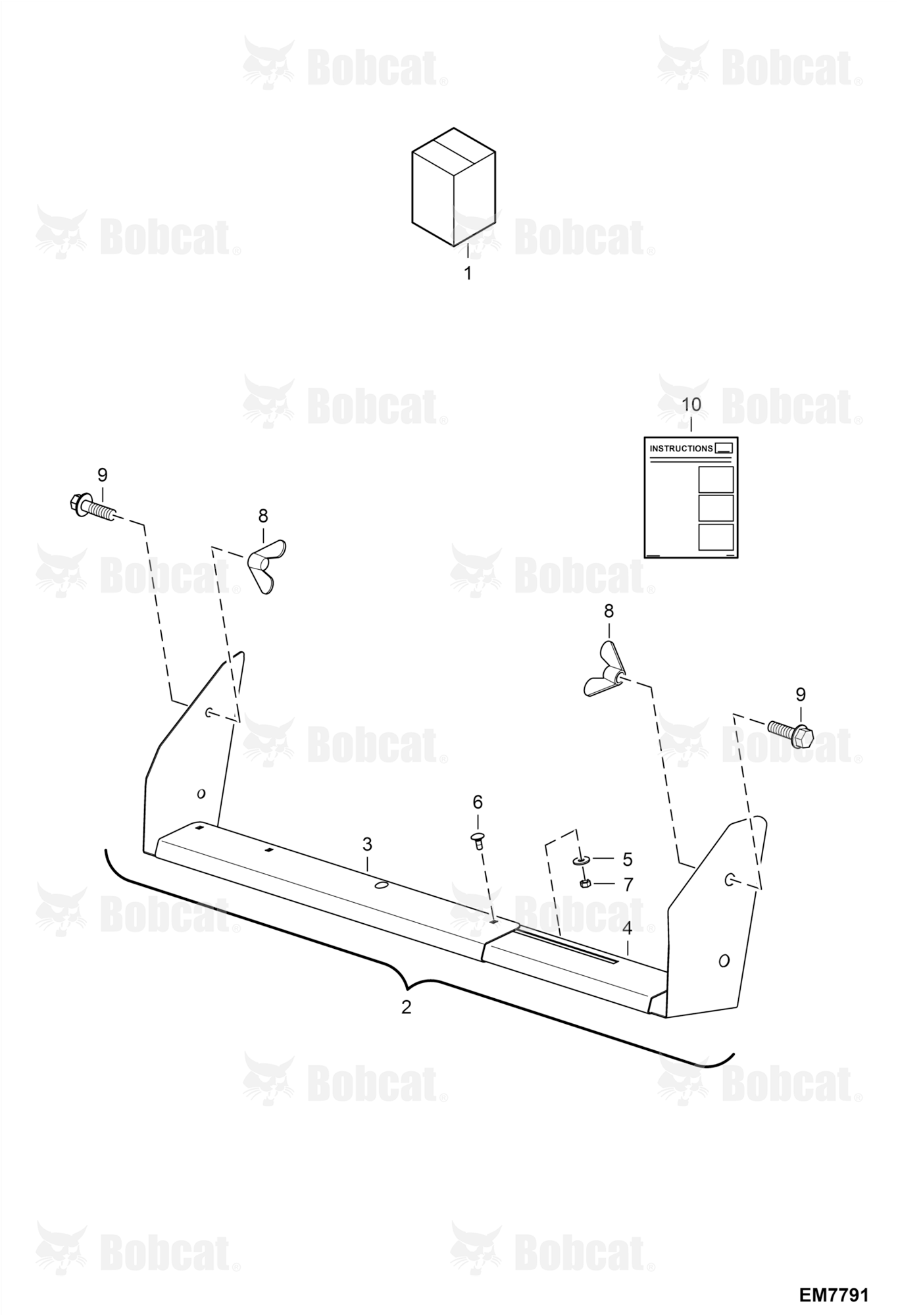 Bucket Shield Kit (for Road Use Italy) (1200 mm)  AE0J11001 & Above