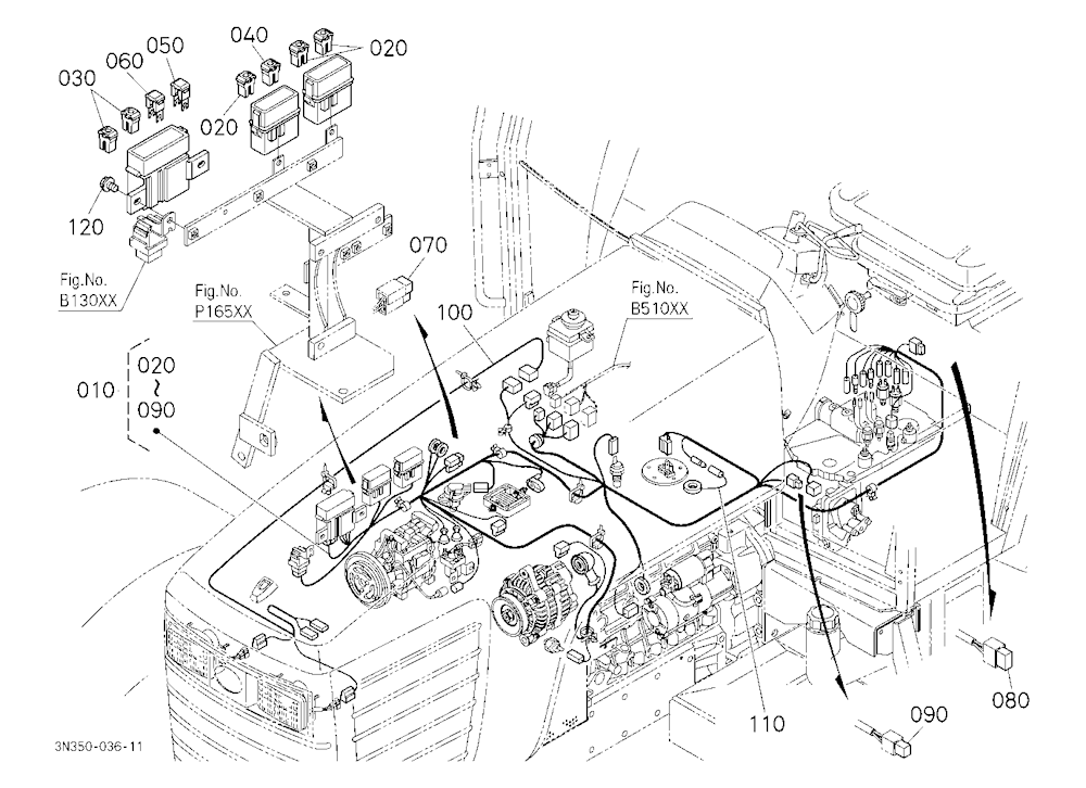 Electrical Wiring (Engine) [Wider Cab Type]