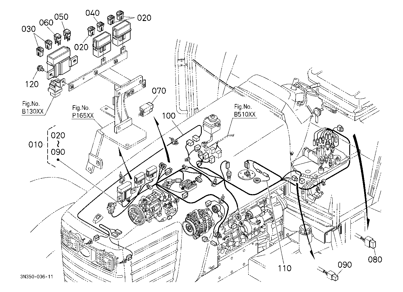 Electrical Wiring (Engine) [Wider Cab Type]