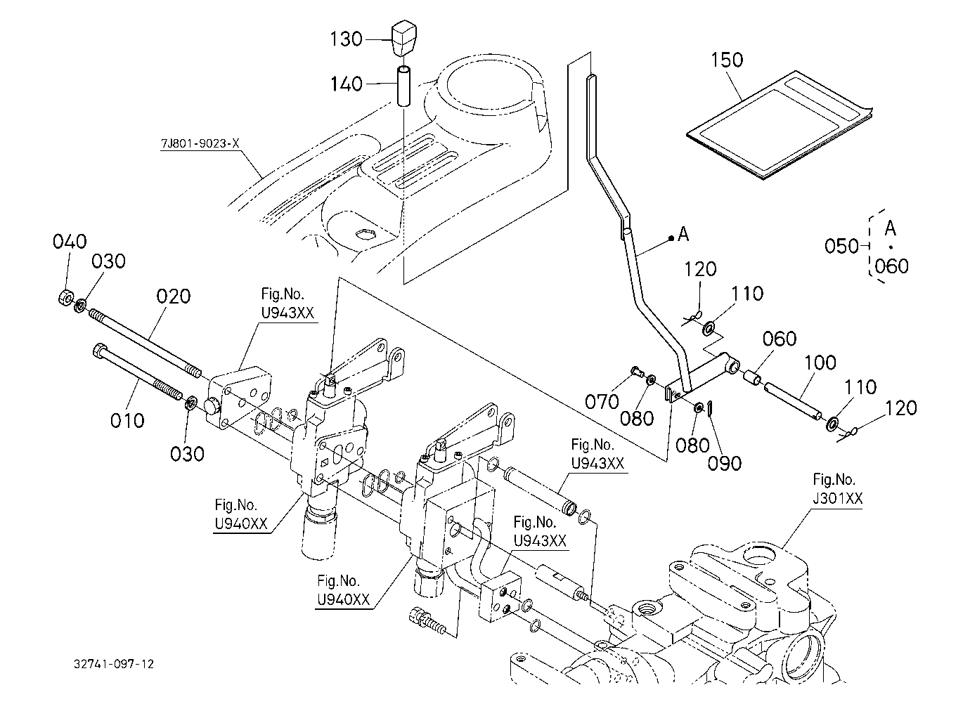 Auxiliary Control Valve Lever (2Nd) (W/G No.B8030)
