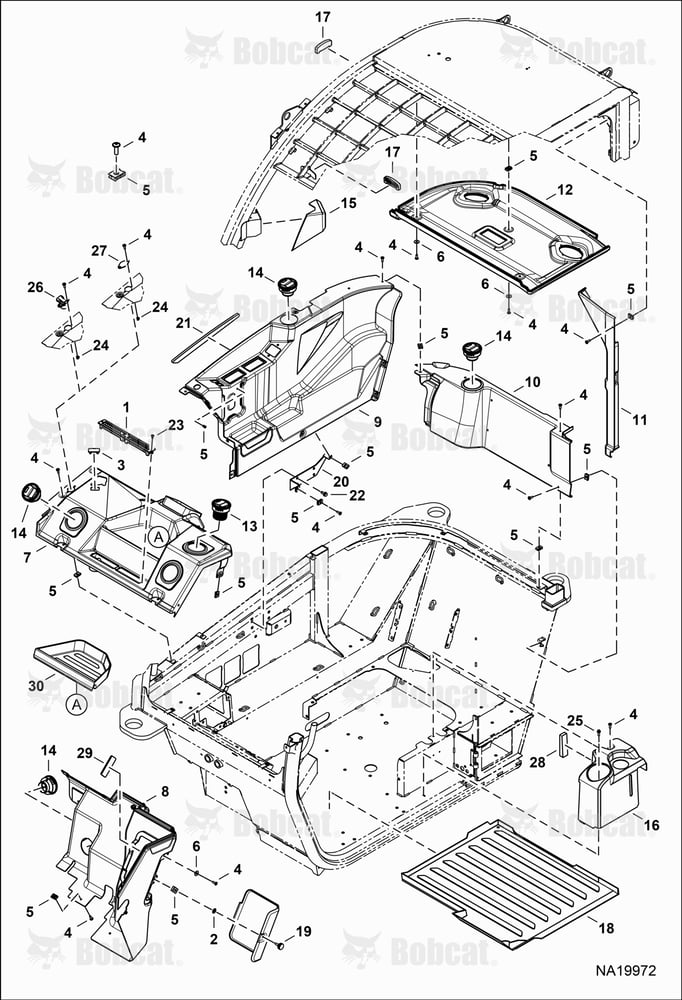 Operator CAB (Interior Cladding) (Seat-mounted Joystick)