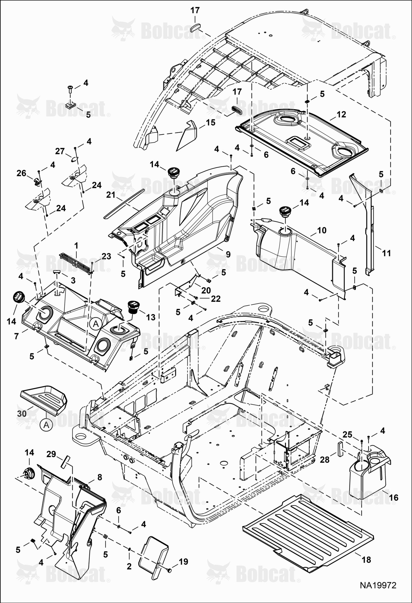 Operator CAB (Interior Cladding) (Seat-mounted Joystick)