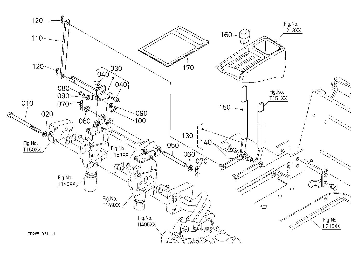 Auxiliary Control Valve Lever (2Nd) (W/G No.L8336)