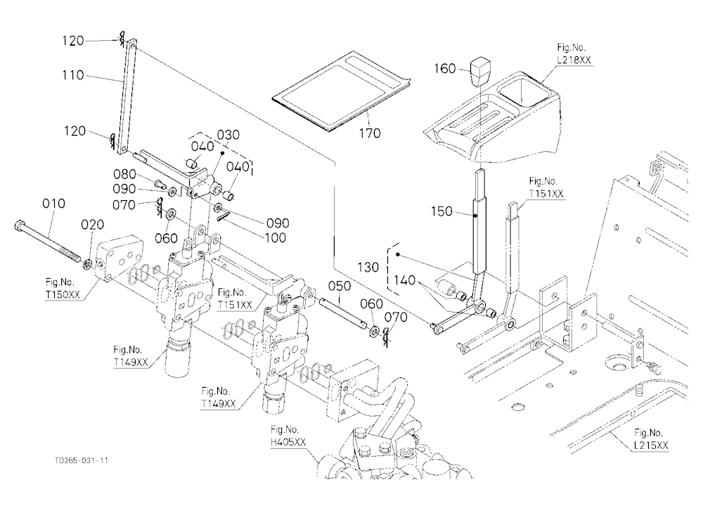 Auxiliary Control Valve Lever (3Rd) (W/G No.L8337)