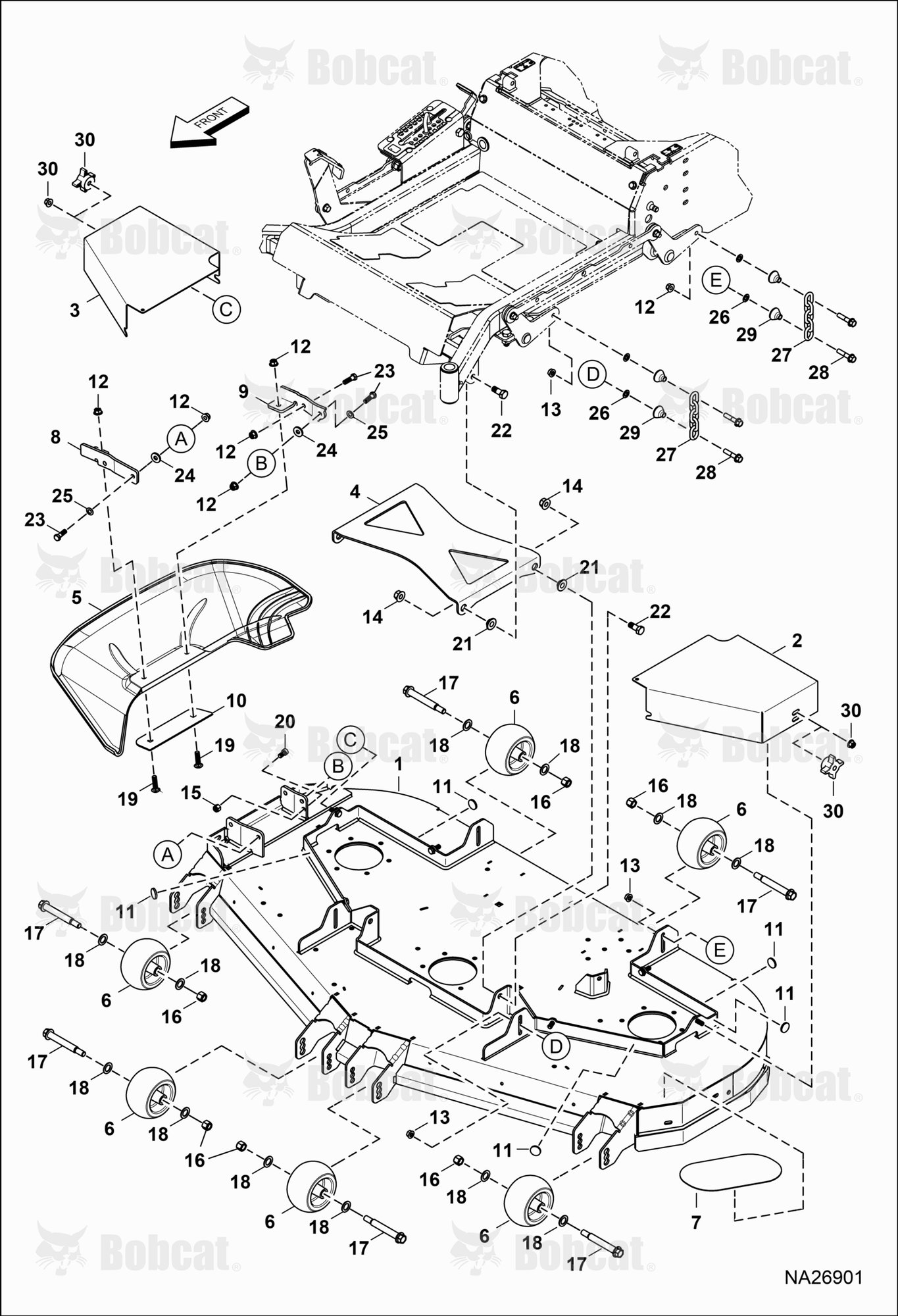 DECK, Wheels & Covers (61")