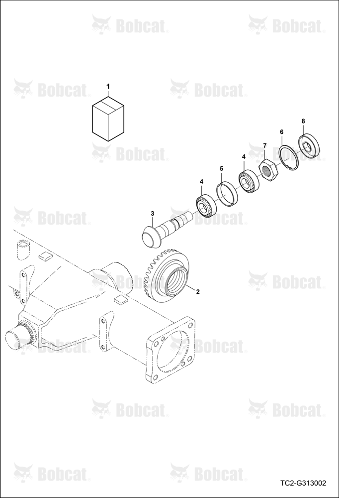 Front Axle (Bevel & Pinion Gear Set)
