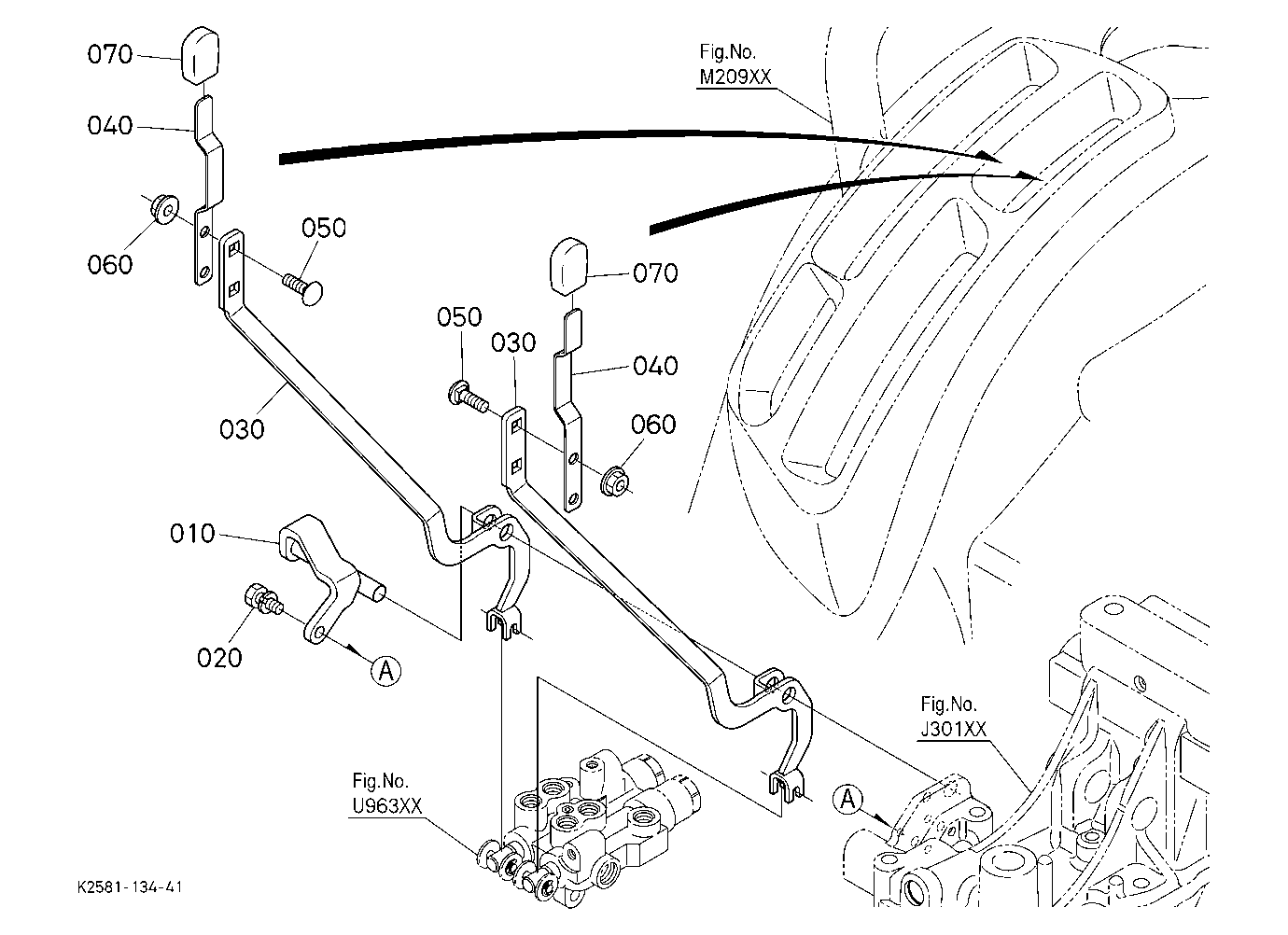Rear Control Valve Kit (Lever) (W/G No.Bx7326) [Op