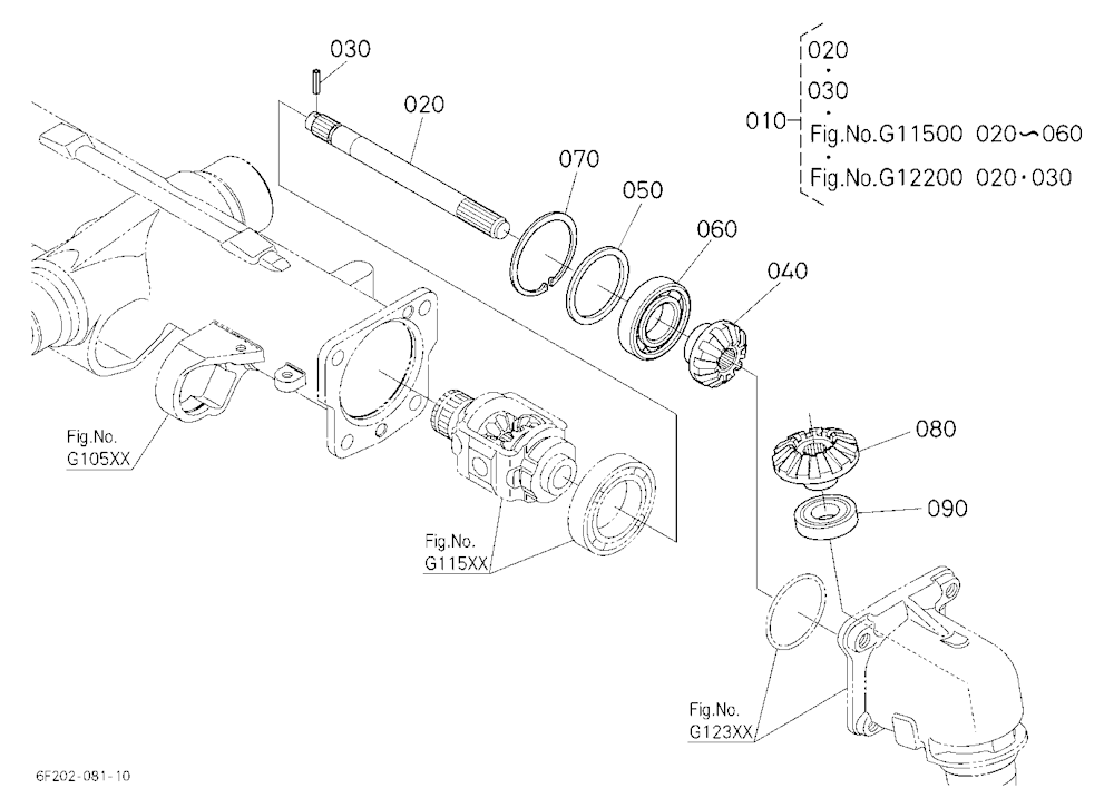Bevel Gear Shaft (Left)