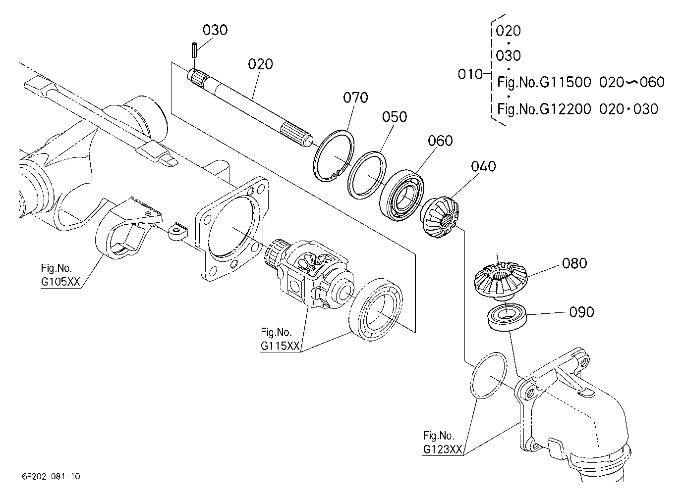 Bevel Gear Shaft (Left)