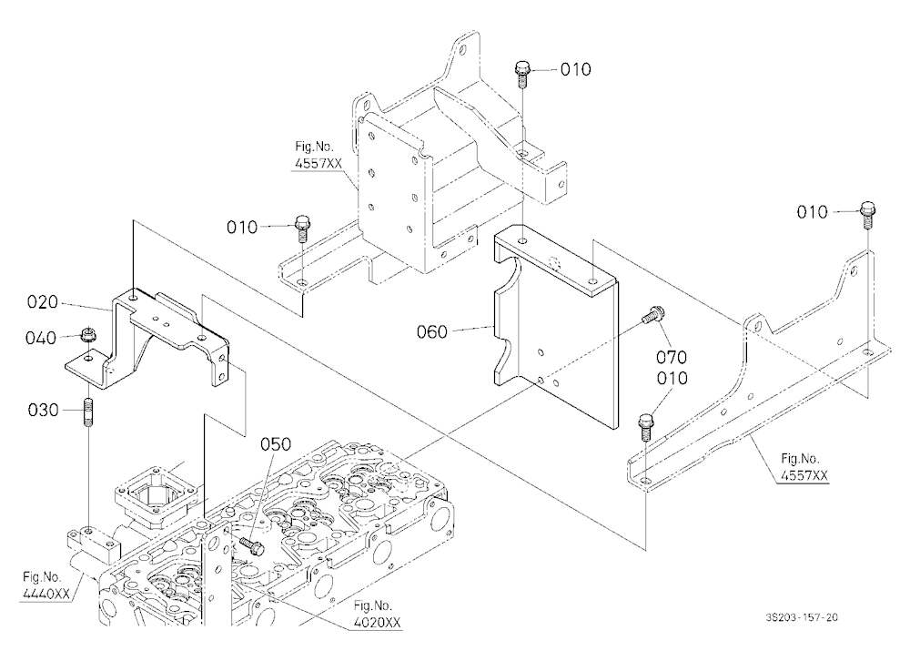 Diesel Particulate Filter Muffler Bracket (Lower)