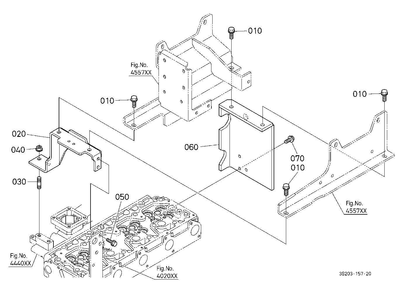 Diesel Particulate Filter Muffler Bracket (Lower)