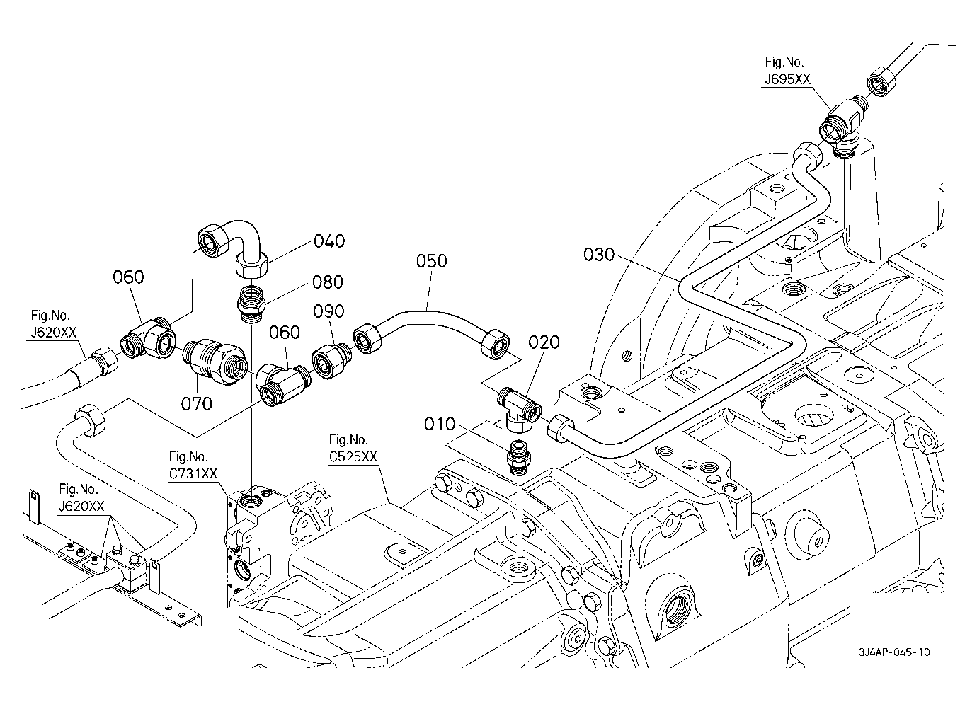 Hydraulic Oil Line (Oil Cooler/Rear)