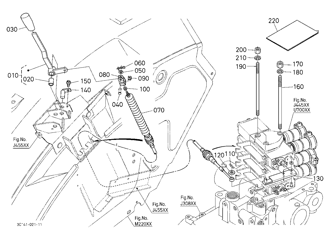 Auxiliary Control Valve Lever Kit (3Rd) (W/G No.M7