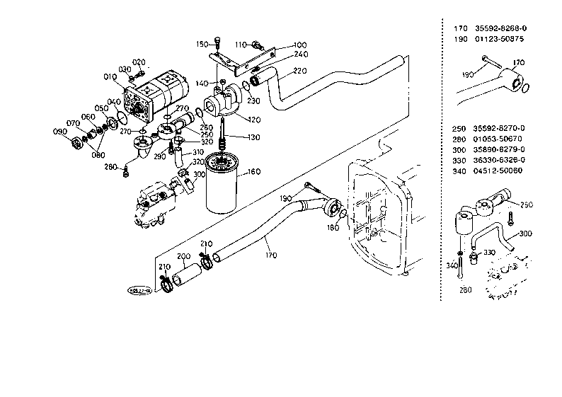 Hydraulic Pump And Pipe (Suction) [New Type]