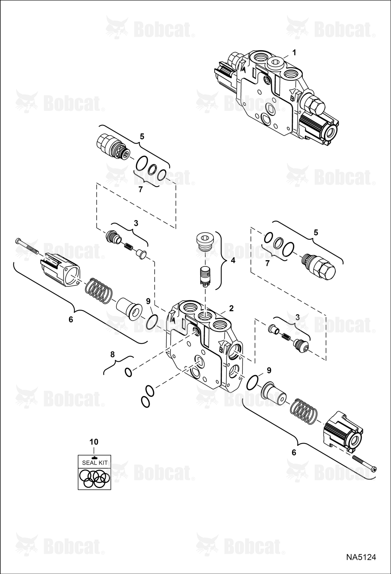 Hydraulic Control Valve (Boom Swing Section)