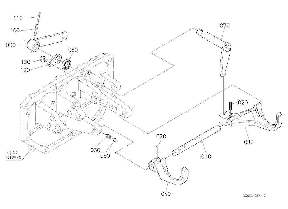 Range And Creep Gear Shift Fork