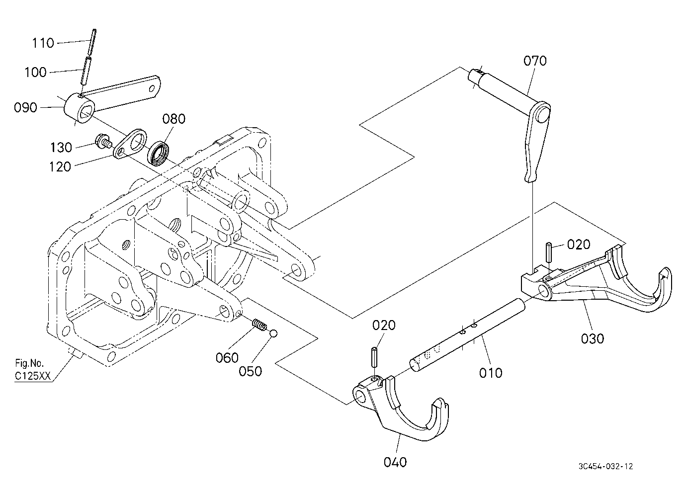 Range And Creep Gear Shift Fork