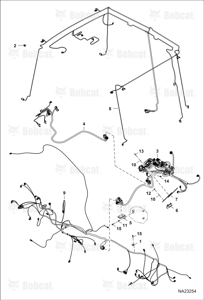 Engine Electrical Circuitry (Cab & Engine Harness) (W/Return to Dig Indicator)  B56111001 & Above