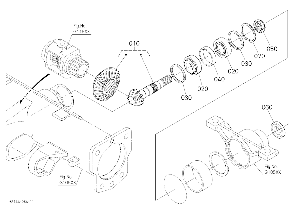 Bevel Gear Shaft (Front)