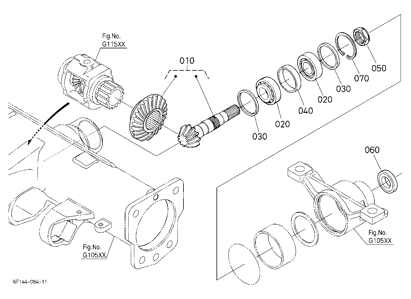 Bevel Gear Shaft (Front)