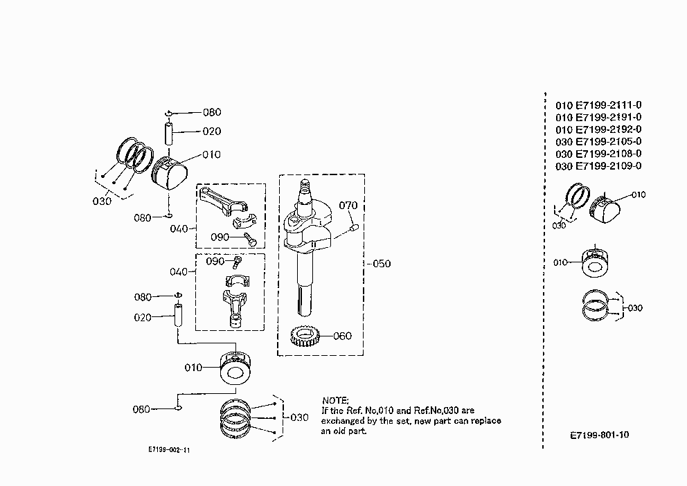 PISTON/CRANKSHAFT