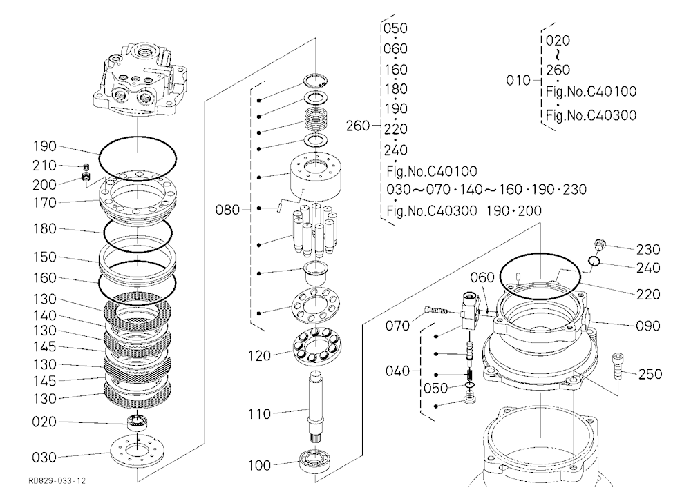 Swivel Motor (Cylinder) [Component Parts]