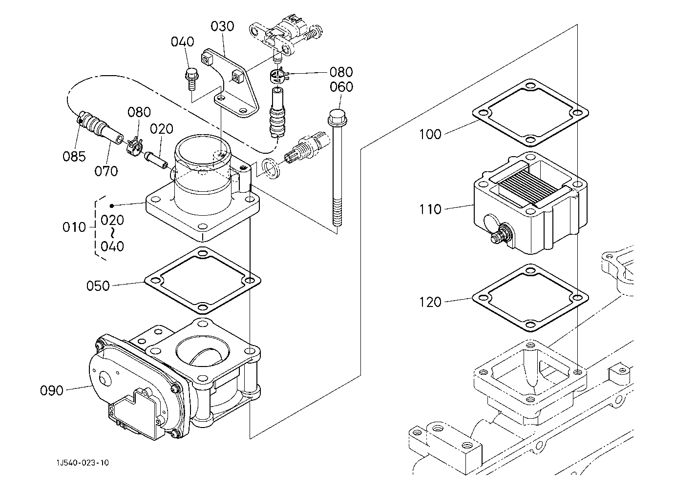 Air Cleaner Flange And Throttle Valve