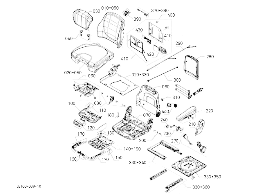 Sub-Assembly - Seat Top
