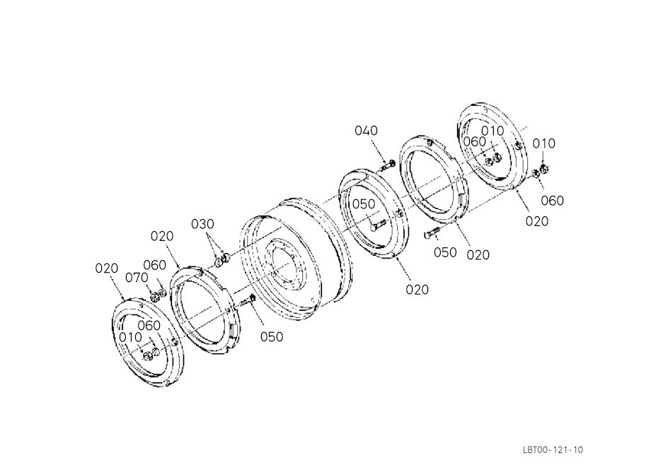 Weight, Rear - 10 X 39Kg (Steel Hub)