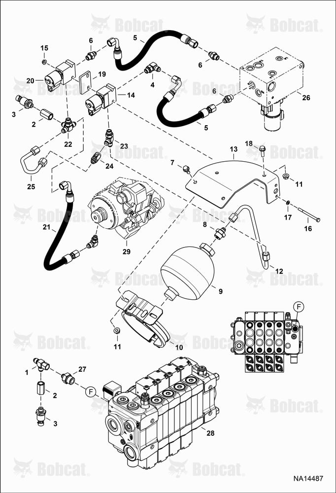 Hydraulic Circuitry (Parking Brake Accumulator) (Tractor)