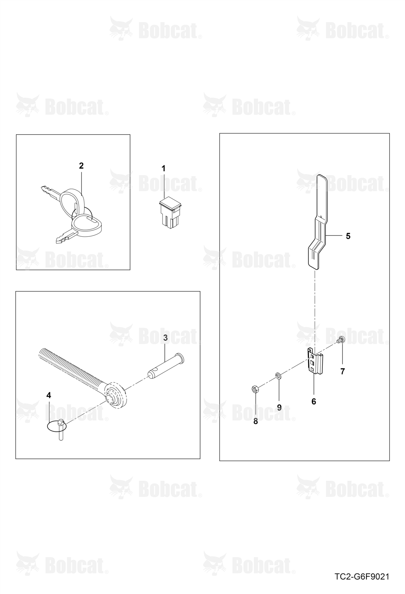 Accessories Service Parts GROUP (Key & Smv Bracket)