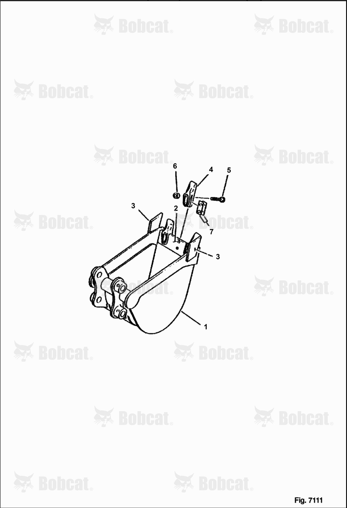 Trenching Bucket 0,09 Cubic Meters - 300 mm Wide (OP)