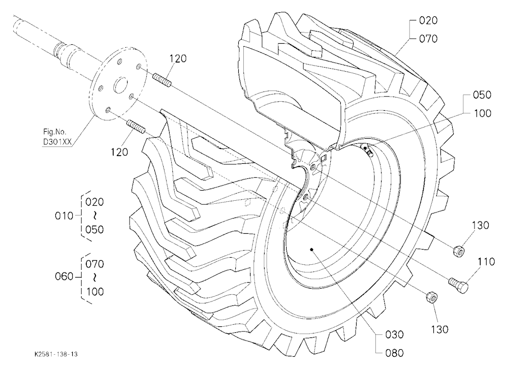 Rear Wheel (26*12-12)