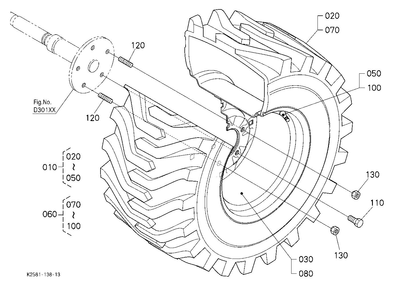 Rear Wheel (26*12-12)