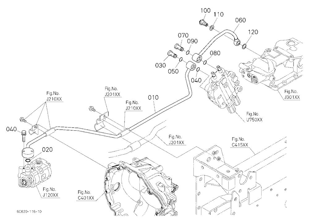 Loader Valve Kit 4 (Hydraulic Oil Line) (W/G No.B1
