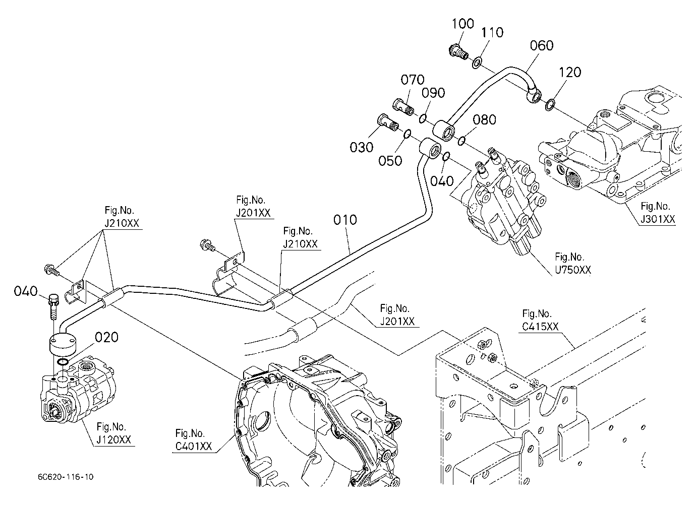 Loader Valve Kit 4 (Hydraulic Oil Line) (W/G No.B1
