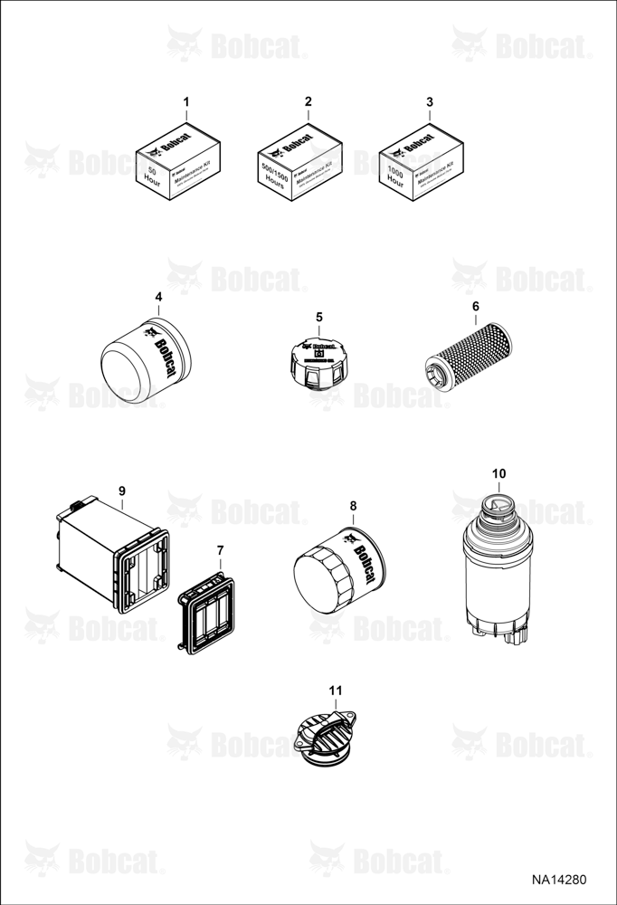 Maintenance Items (Scheduled Maintenance) (Spin-On Cooling Fan Filter)
