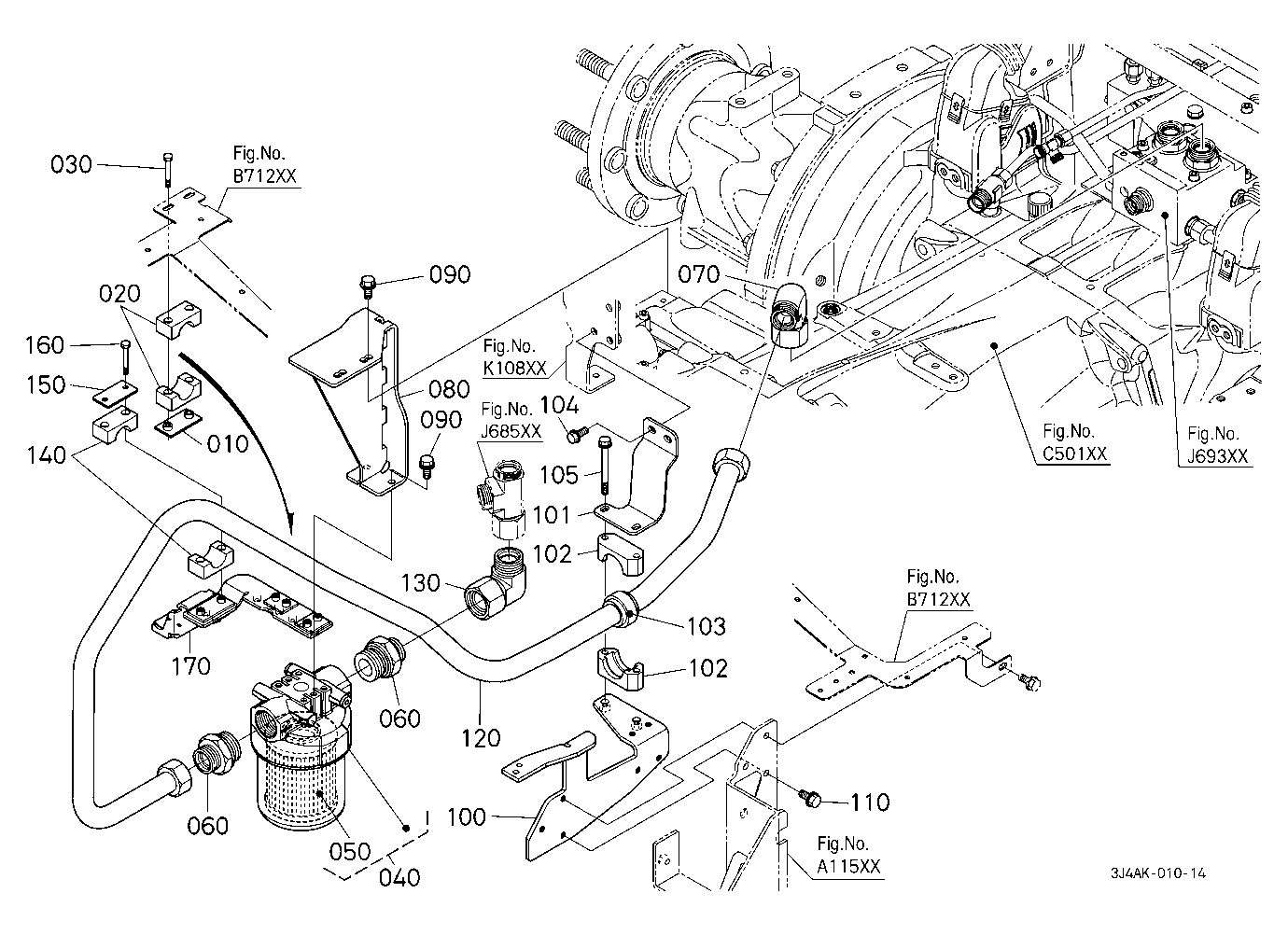 Hydraulic Oil Line (Oil Filter) [W/O Hydraulic Tra