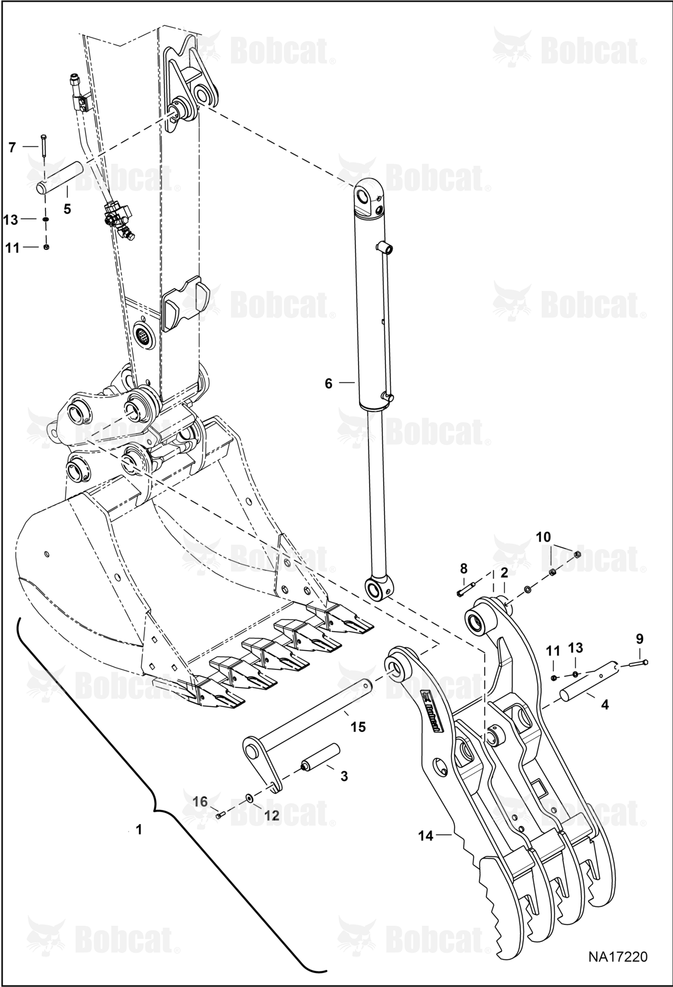 Clamp (E145) (HT065QC) (14T-900-5T) (Factory Option Only)  B4YU00101 & Above