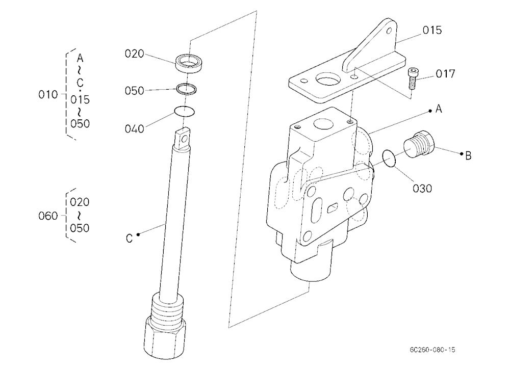 Auxiliary Control Valve (1St) [Component Parts] (W