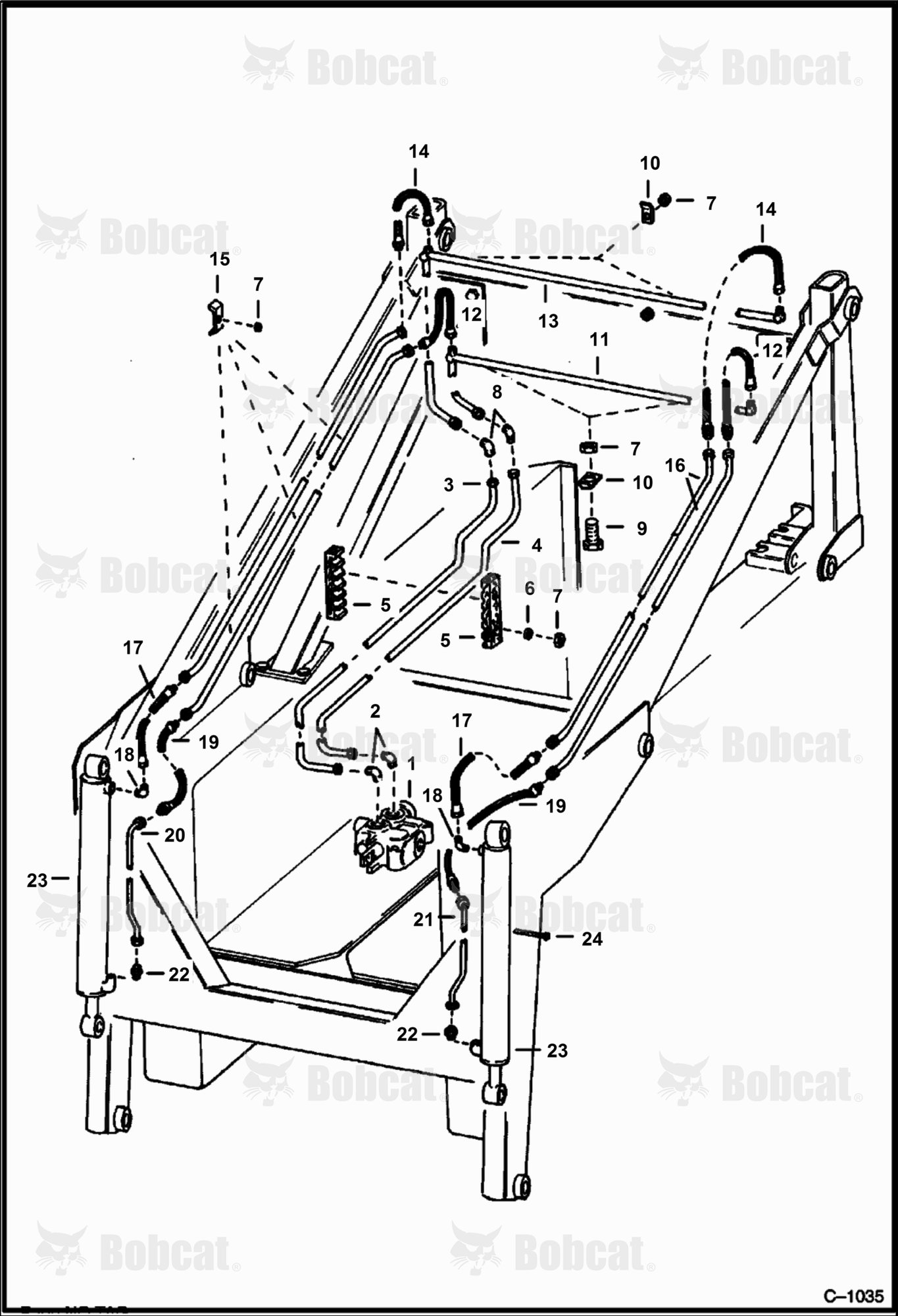 Tilt Cylinder Hydraulic Circuitry