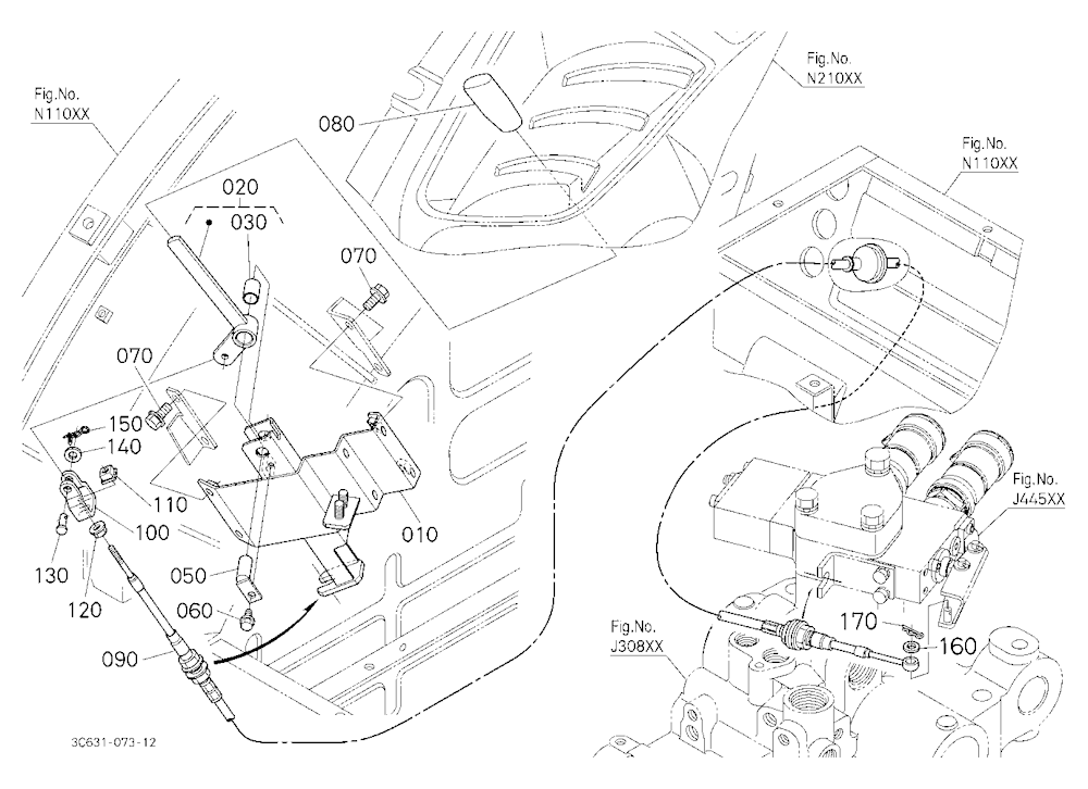 Auxiliary Control Valve Lever