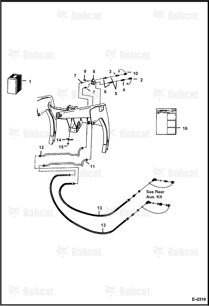 Front Auxiliary Kit (Right Side) (W/Poppet Couplers)