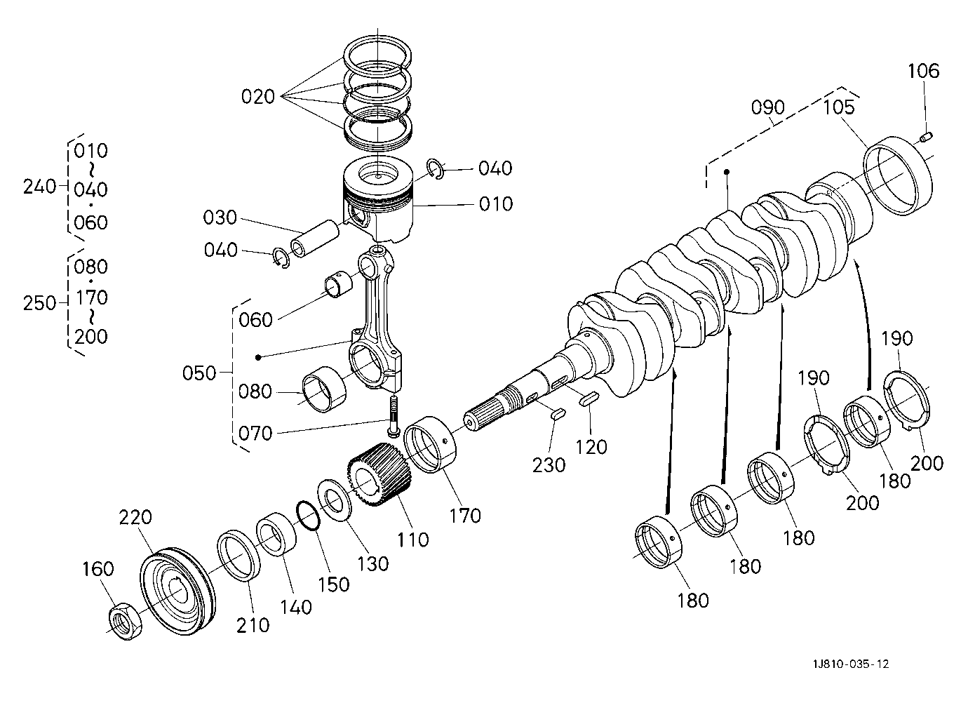 Piston And Crankshaft