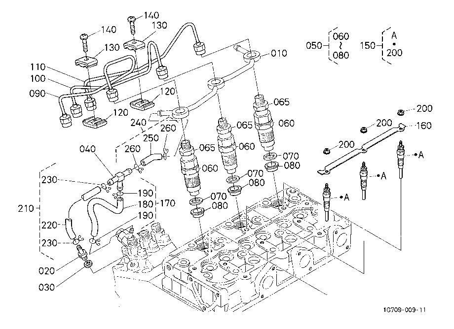 Nozzle Holder And Glow Plug (S.No.40442~)
