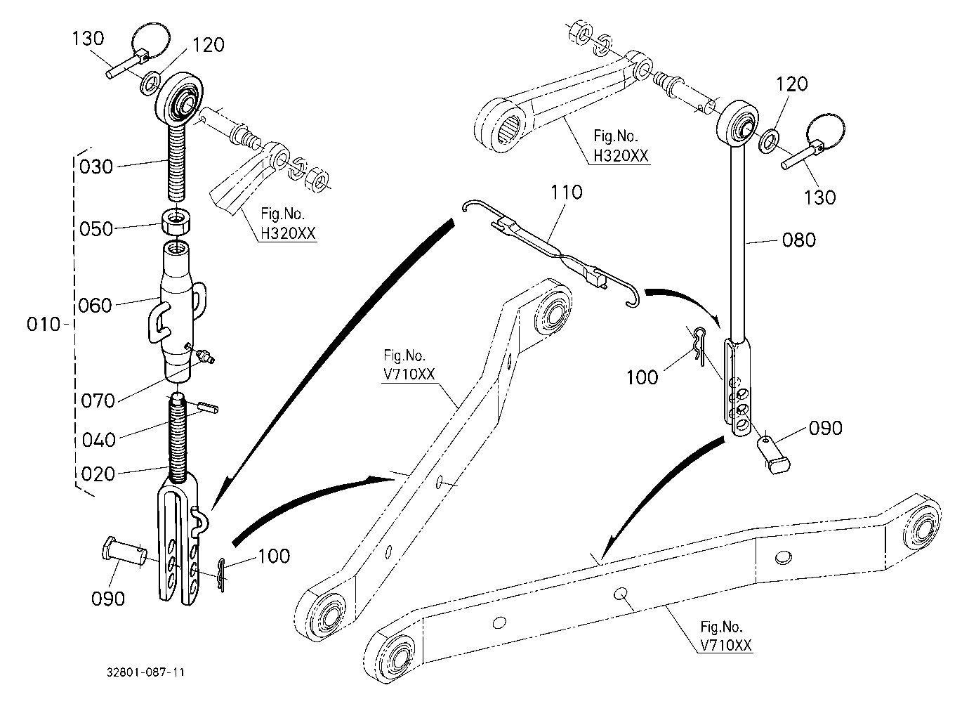 3-Point Linkage (Lift Rod) (W/G No.L3961) [Option]