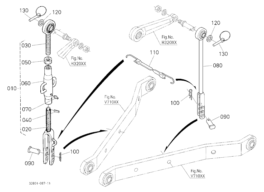 3-Point Linkage (Lift Rod) (W/G No.L3961) [Option]